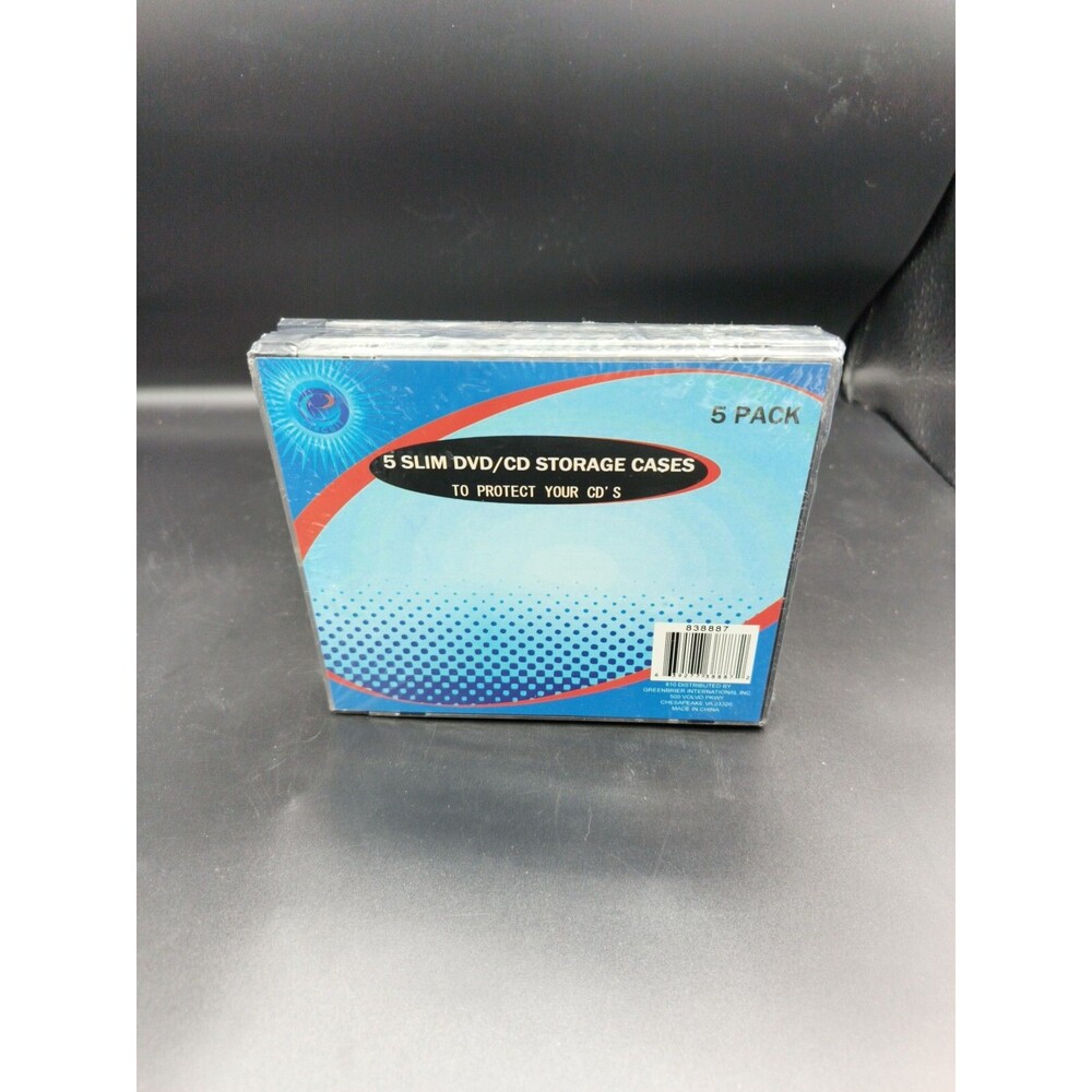 5 Slim Jewel Cases for CD/DVD Storage Sealed